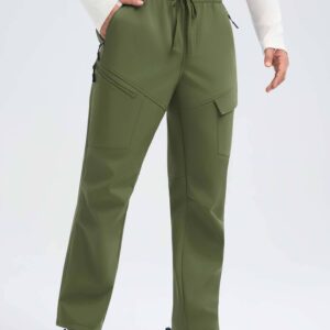 Outdoor Fleece Waterproof Multi-Pocket Straight-Leg Workwear Pants