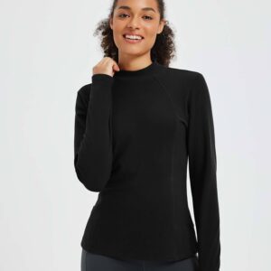 Running Half-Turtleneck Fleece Long-Sleeve T-Shirt