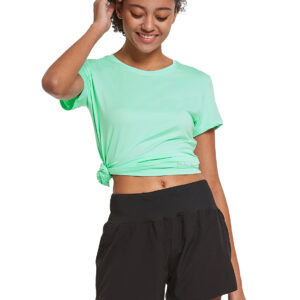 Women's Short-Sleeve Quick-Dry Crewneck Running Shirt