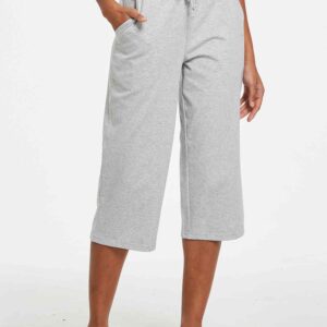 Women's Lightweight Wide-Leg Cotton Capri Pants