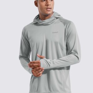 Men's UPF 50+ Sun Protection Hoodie with Built-in Mask