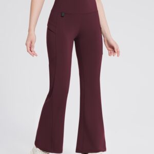 Laureate Fleece-Lined Zip Pocket Compression Flare Pants