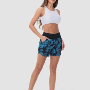 Women's 5 UPF 50+ Printed Swim Board Shorts