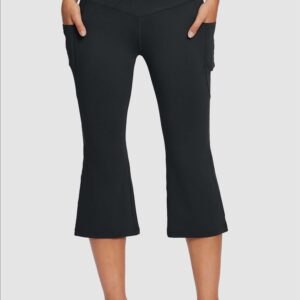 Women's High-Waisted Flare Capris