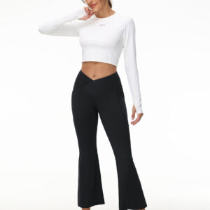 Women's High-Waisted Petite Flare Yoga Pants