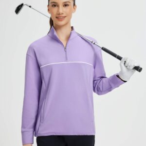 Women's Golf Loose Half-Zip Fleece Pullover