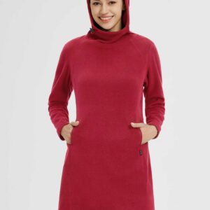 Women's Outdoor Knit Hooded Fleece Dress