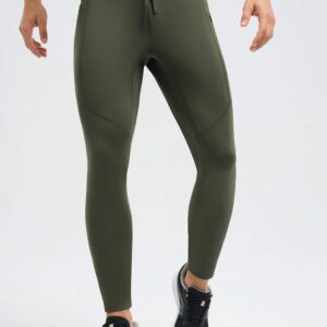 Running External Drawstring Fleece Tights