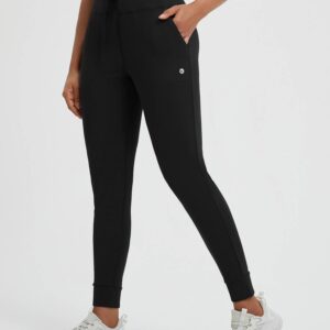 Women's Yoga Cuffed Fleece High-Waisted Leggings