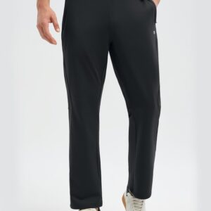 Men's Yoga Fleece Waterproof High-Waisted Straight-Leg Pants