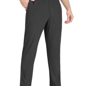 Men's Elastic-Waist Tapered Running Pants