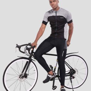 Men's Mesh-Paneled Padded Cycling Tights