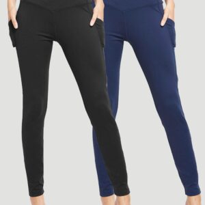 Yoga Brushed Pocket High-Waist Yoga Leggings (2-Pack)