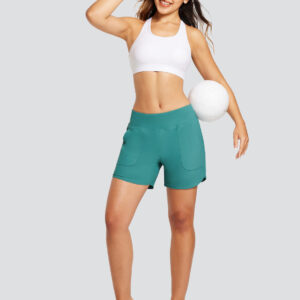 Flyleaf Women's 5 UPF 50+ High-Rise Swim Shorts