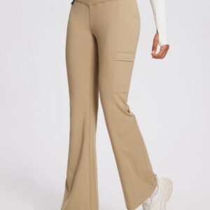 Outdoor Stretch Fleece Knit Thermal Flared Pants