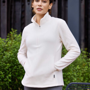 Outdoor High-Collar Zip-Up Fleece Pullover